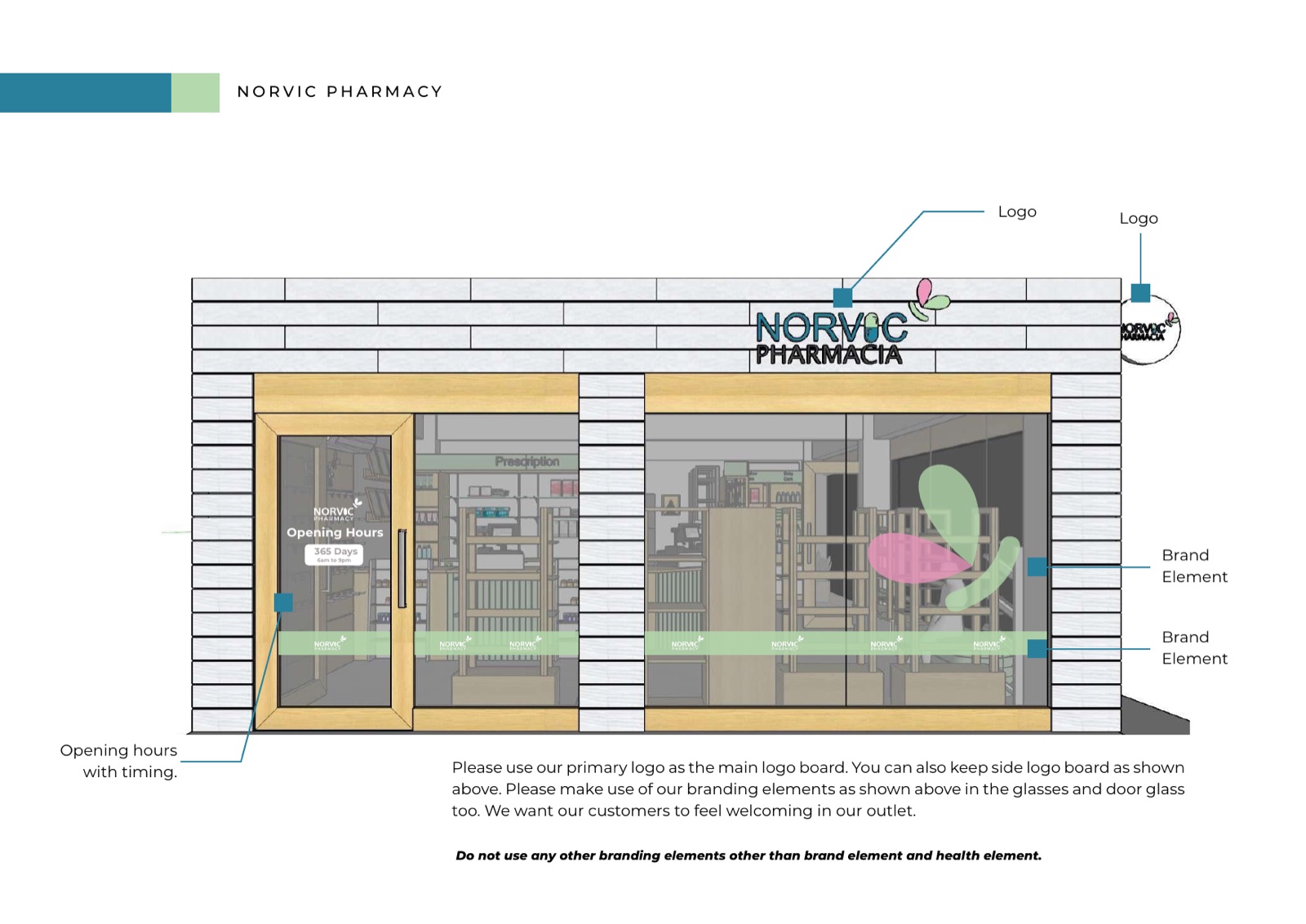 Norvic Pharmacy storefront design