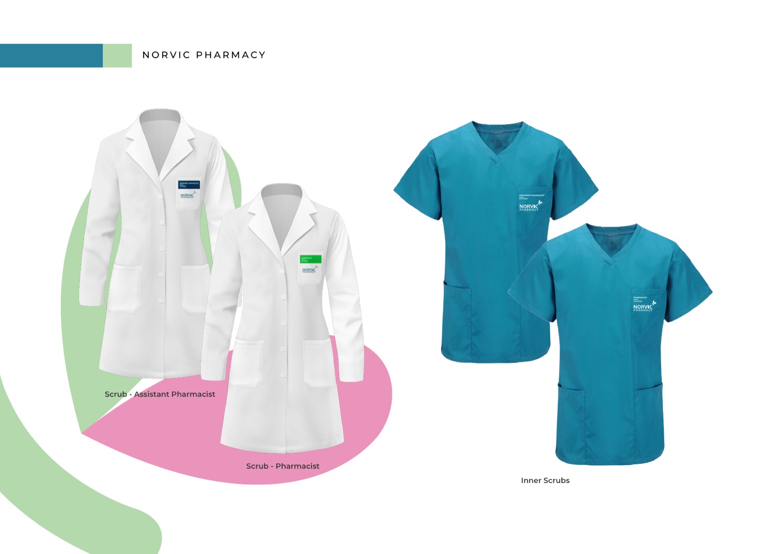 Norvic Pharmacy uniforms design